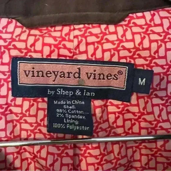 Vineyard Vines Brown Chino Canvas Lightweight Peacoat Size Medium - Picture 3 of 5